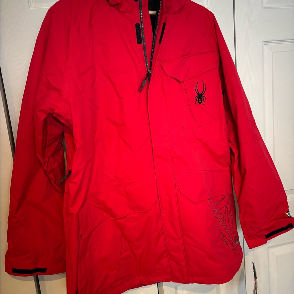 Spyder Insulated Waterproof Red Ski / Snowboard Jacket Men’s Size L
